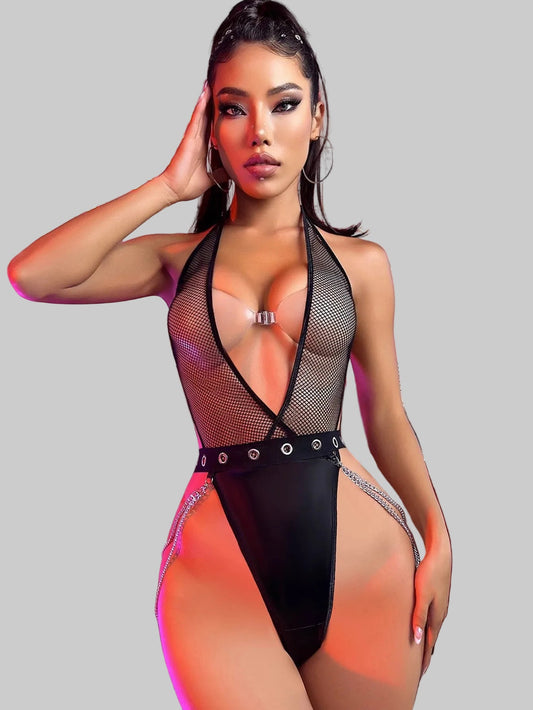 Leather bodysuit